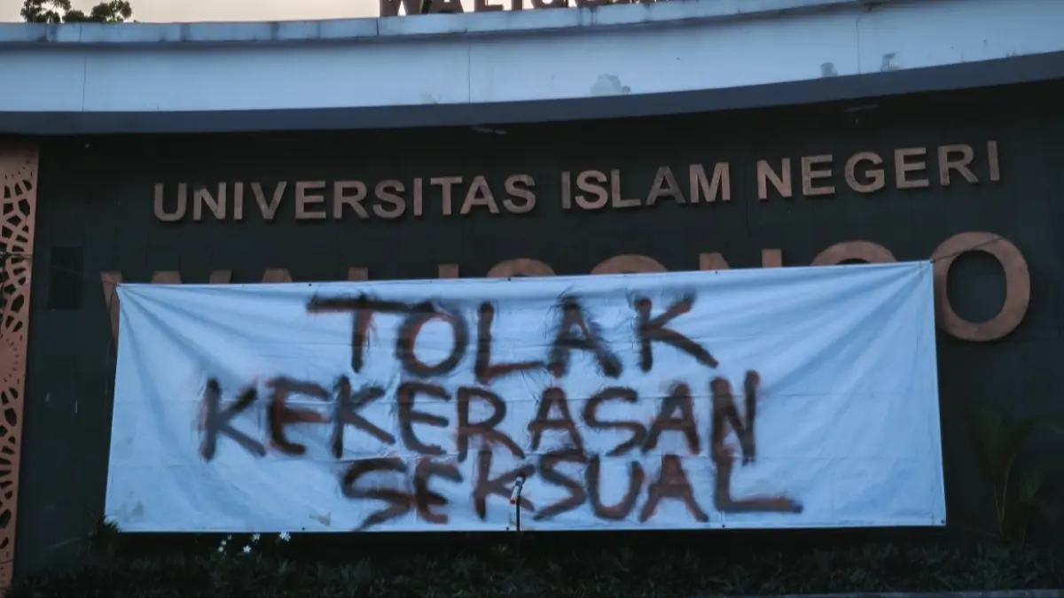 Penolakan mahasiswa UIN Walisongo Semarang terhadap kekerasan seksual.