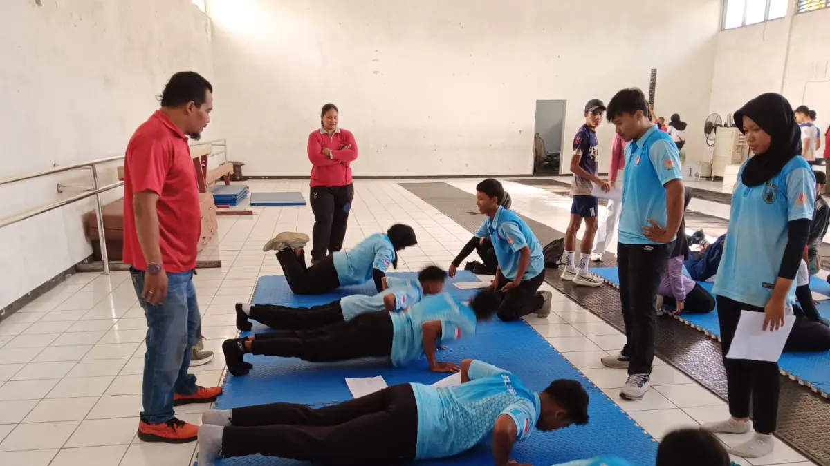 Pelaksanaan tes parameter atlet Porprov kota Salatiga