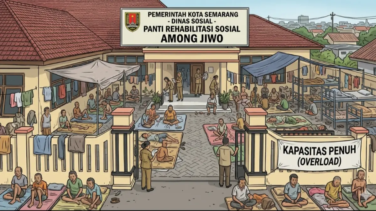 Ilustrasi Panti Sosial Among Jiwo milik Dinsos Semarang, Overload 