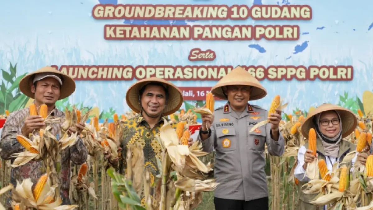 Wakil Gubernur Jawa Tengah, Taj Yasin Maimoen menghadiri Panen Raya Jagung Serentak Kuartal II Tahun 2026 di Dukuh Nglarangan, Desa Teras, Kecamatan Teras, Kabupaten Boyolali, Sabtu, 16 Mei 2026.