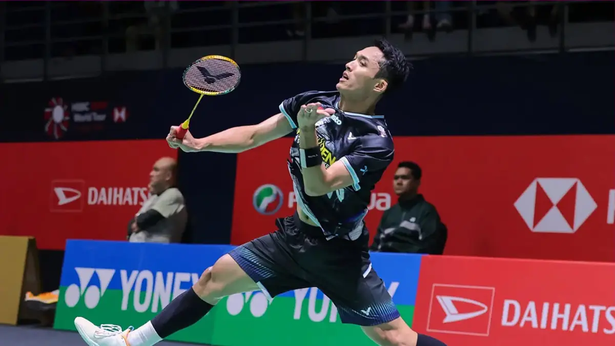 Jonatan Christie melaju ke babak 16 besar Malaysia Masters 2026 usai menang dua gim langsung 21-9, 21-15 atas Magnus Johannesen.