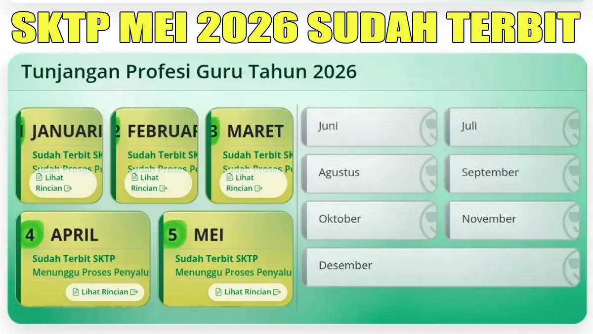 Update Jadwal Pencairan TPG SKTP Mei 2026, Guru Wajib Cek Info GTK Ini
