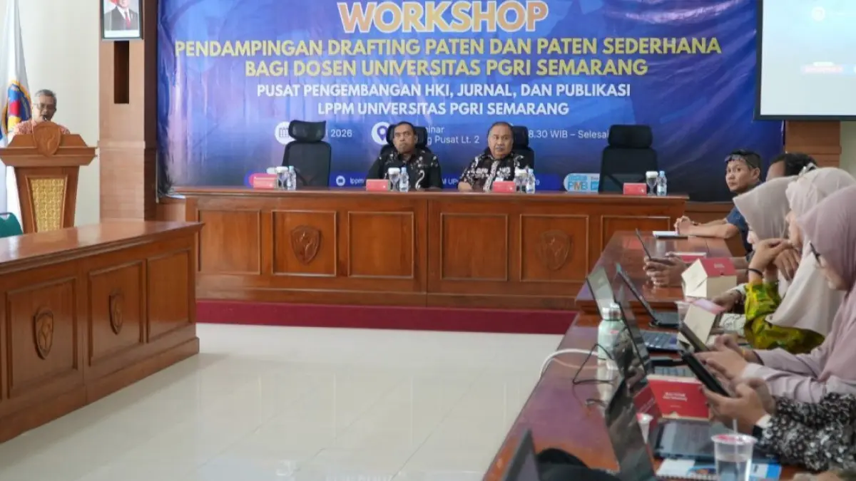 Workshop Pendampingan Drafting Paten dan Paten Sederhana bagi Dosen UPGRIS yang digelar Pusat Pengembangan. (DOK UPGRIS)