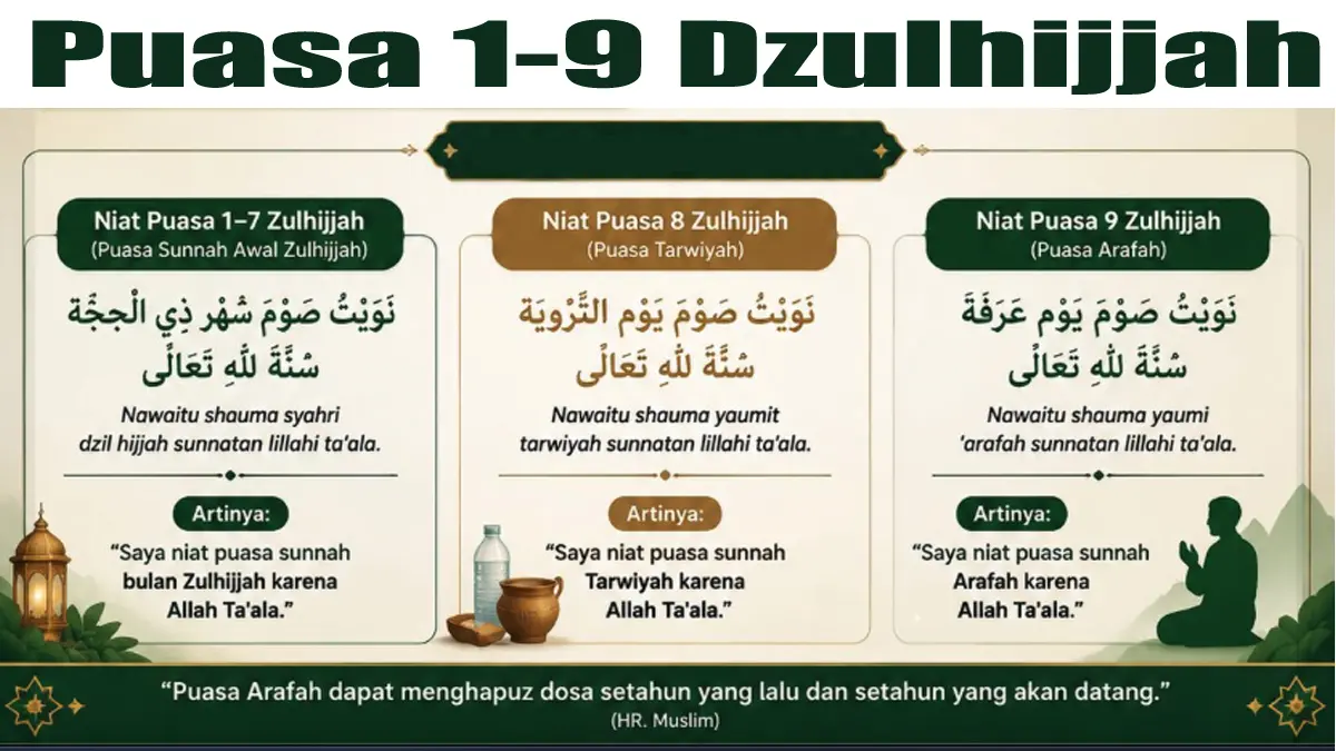 Jadwal Puasa Dzulhijjah Gabung Qadha Puasa Ramadan, Tarwiyah, dan Arafah Bulan Mei 2026