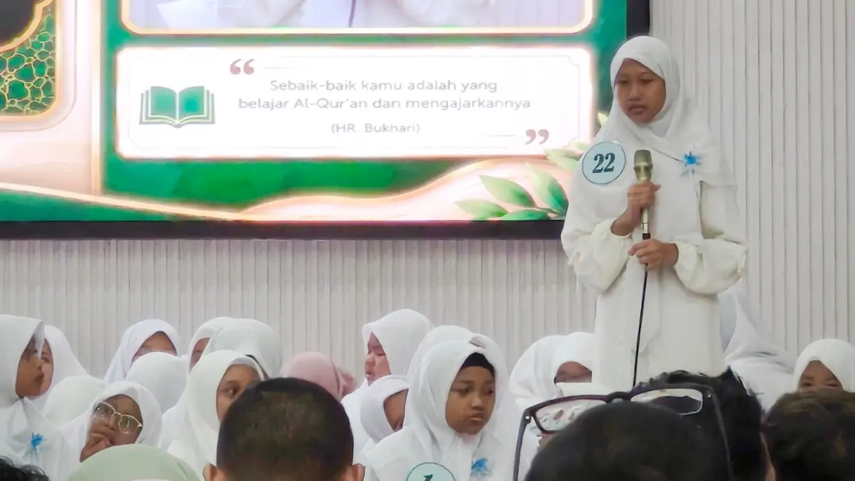 Siswa SD IT Bina Amal di uji publik kemampuan baca Al-Qur
