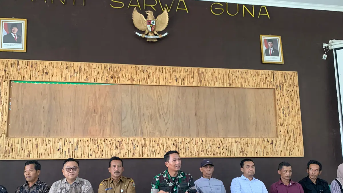 Kodim 0706/Temanggung memberikan klarifikasi mengenai polemik Yonif TP yang viral di media sosial, Senin (25/5). DEVI KHOFIFATUR RIZQI/ JAWA POS RADAR SEMARANG