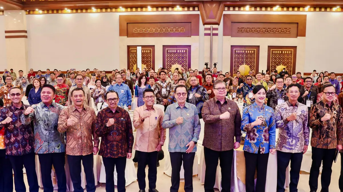 Konferensi Nasional Pengembangan Ekonomi Daerah dengan tema "Akselerasi Pertumbuhan Ekonomi Daerah Melalui Sinergi Kebijakan Lintas Sektor" yang digelar di Balai Kartini Grand Ballroom Jakarta, Senin, 25 Mei 2026.