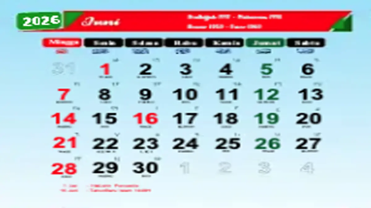 Kalender 2026 Terhangat, Bulan Juni Penuh Liburan Panjang, Terdapat Tanggal Merah Beruntun Siapkan Wisata Keluarga
