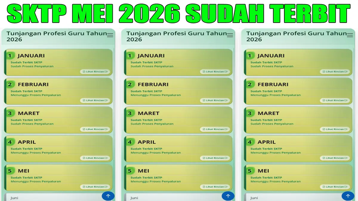Penyebab Umum SKTP Mei 2026 TPG Guru Belum Terbit Merata