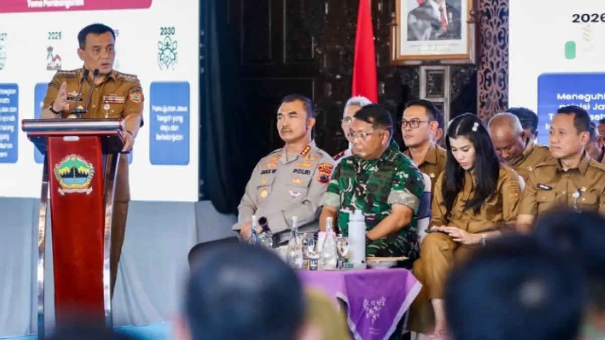 Rembug Pembangunan Jawa Tengah 2026 bersama Gubernur Jawa Tengah, Ahmad Luthfi, di Pendopo Kabupaten Kudus, Selasa (26/5/2026).