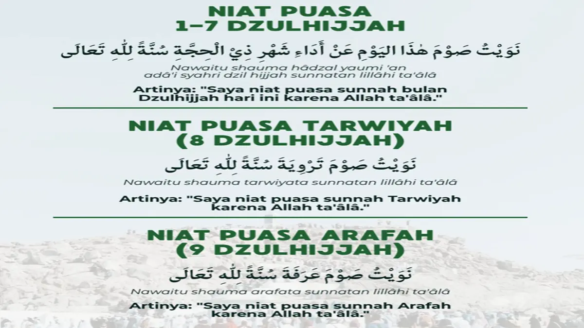 Tata Cara Puasa Dzulhijjah Gabung Qadha Puasa Ramadan, Tarwiyah, dan Arafah Jelang Idul Adha 2026