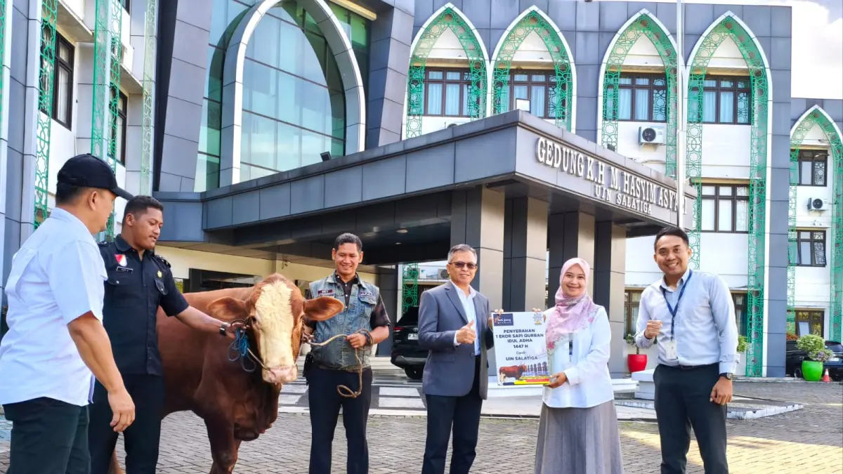 Rektor UIN Salatiga terima sapi kurban seberat 480 kg dari bank Jateng syariah
