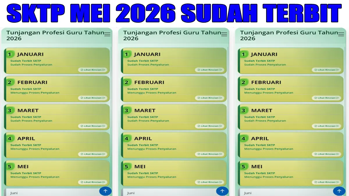 Jenjang Penerbitan SKTP Mei 2026 Sampai Penyaluran dana Tunjangan Profesi Guru

