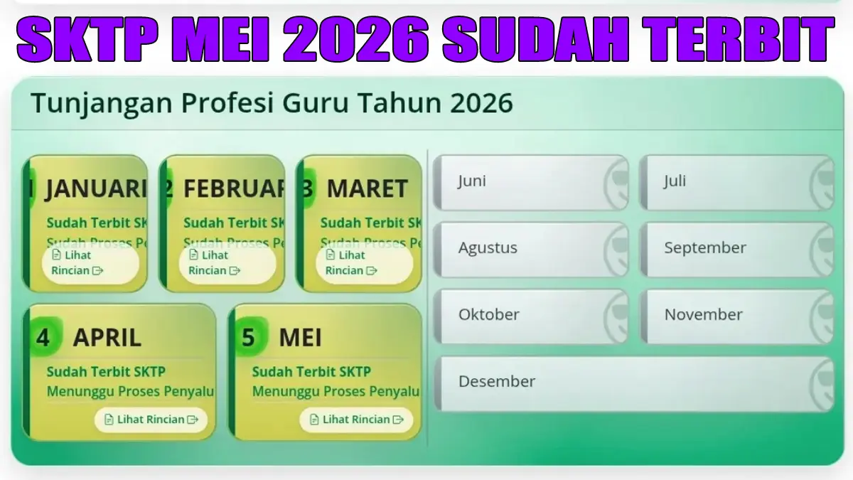 Strata Penerbitan SKTP Mei 2026 Hingga Penyaluran dana Tunjangan Profesi Guru
