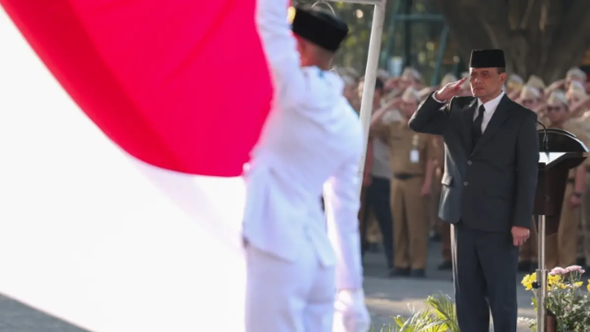 peringatan Hari Lahir Pancasila tingkat Provinsi Jawa Tengah, di Halaman Kantor Gubernur Jawa Tengah, Senin, 1 Juni 2026. 