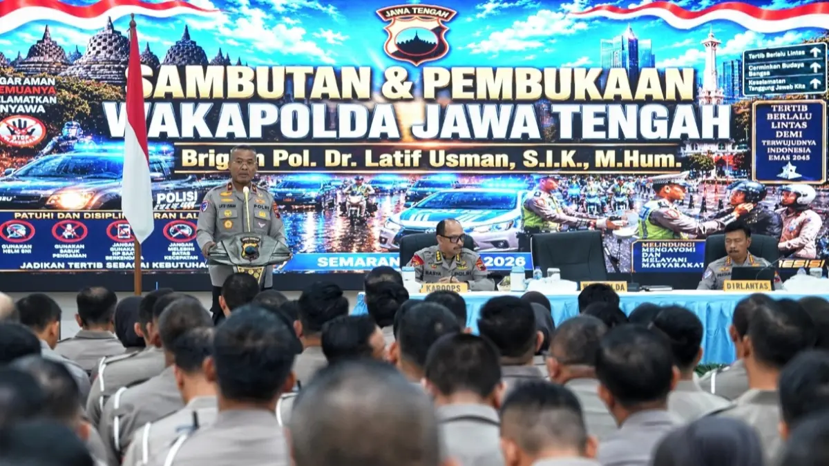Polda Jateng melakukan kegiatan Latihan Pra Operasi (Latpraops) untuk mematangkan kegiatan Operasi Patuh Candi 2026