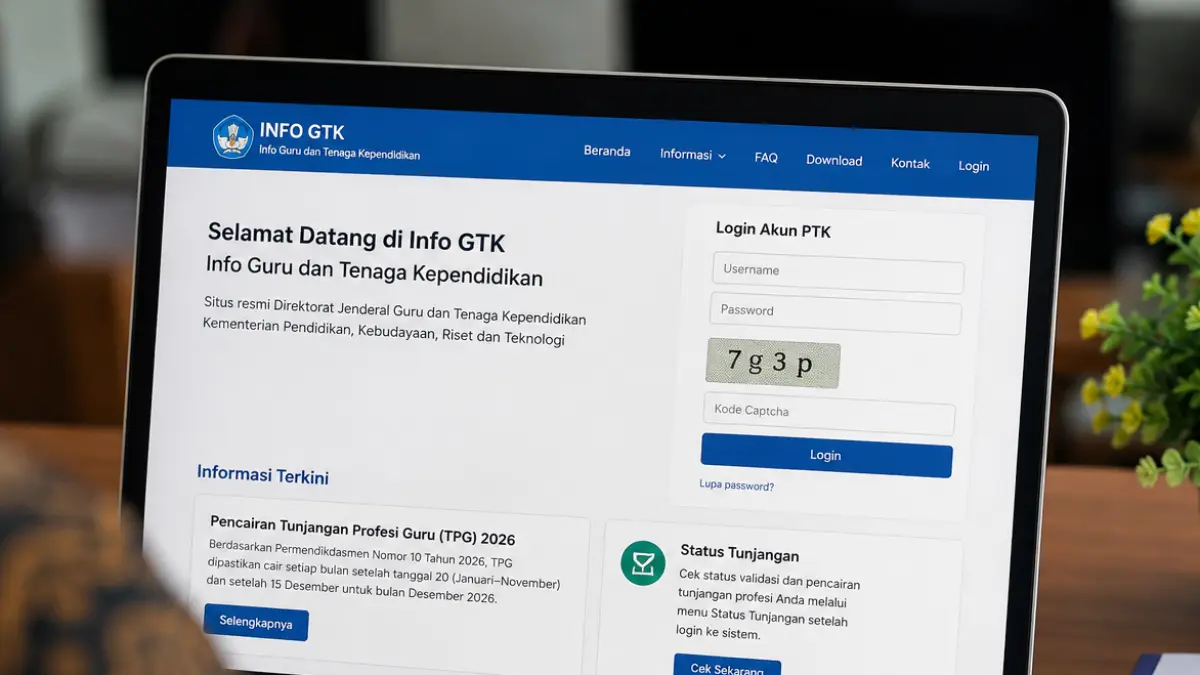 Banyak Guru Belum Tahu, Status Hijau di Info GTK Jadi Penentu TPG 2026 Cair