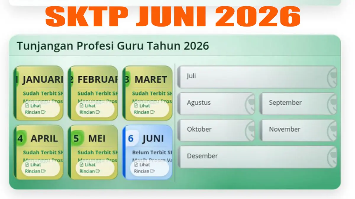 Kapan TPG Juni Guru Cair? Ini Tahapan-tahapan Penerbitan SKTP Juni 2026