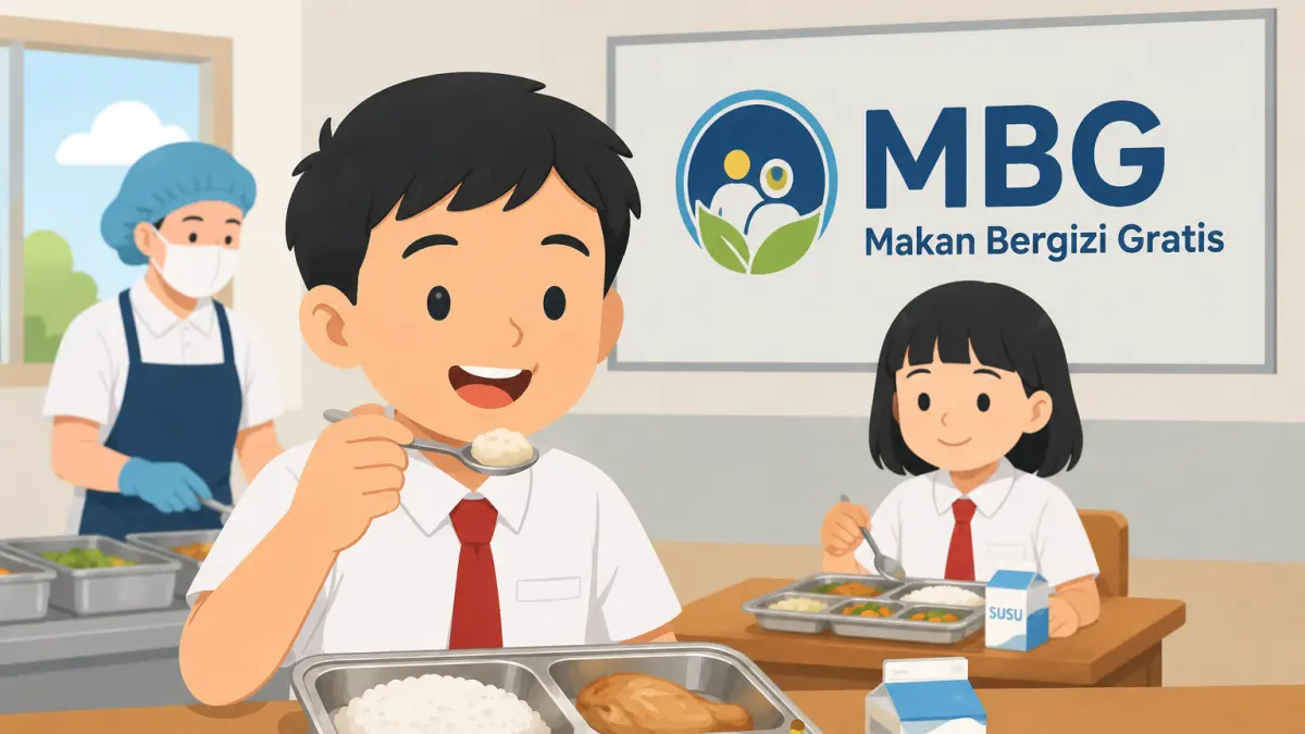 (Ilustrasi AI terkait Program MBG)