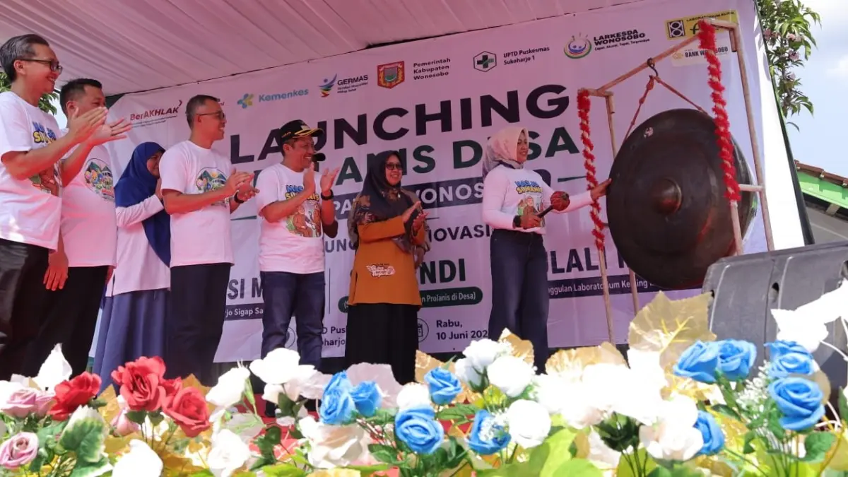 Peluncuran tiga inovasi pelayanan kesehatan, MAS JO SI MANIS, SOPANDI dan GULALI MANIS, Rabu (10/6/2026), di Puskesmas Sukoharjo I, Kabupaten Wonosobo, dihadiri Bupati Afif Nurhidayat beserta jajaran terkait. (Diskominfo Wonosobo for Jawa Pos Radar Semarang)