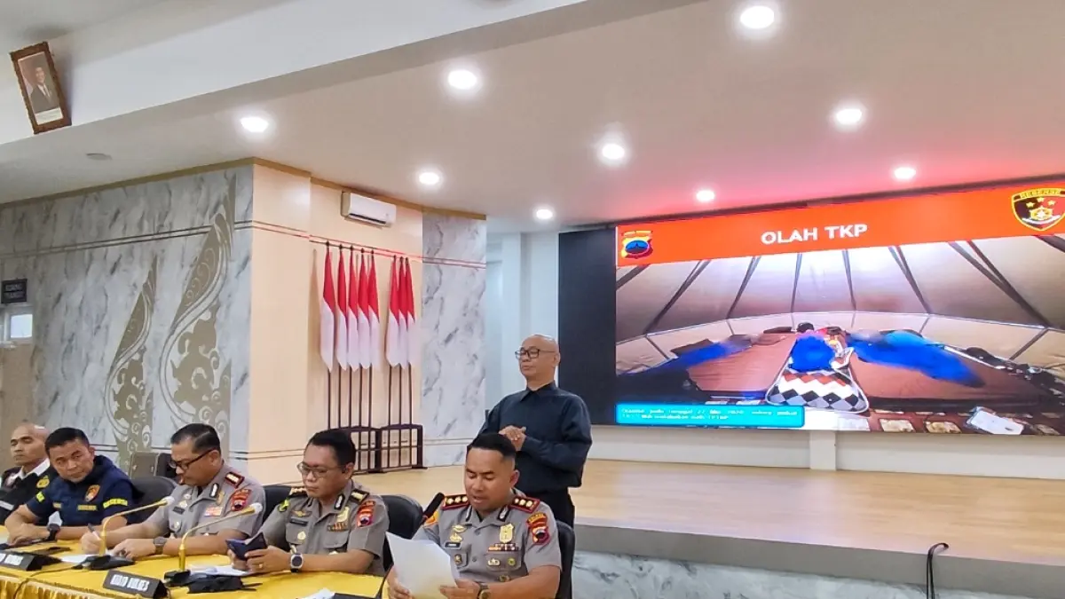 Kepolisian memberikan keterangan saat press rilis di Mapolda Jateng, Senin (15/6/1026) 