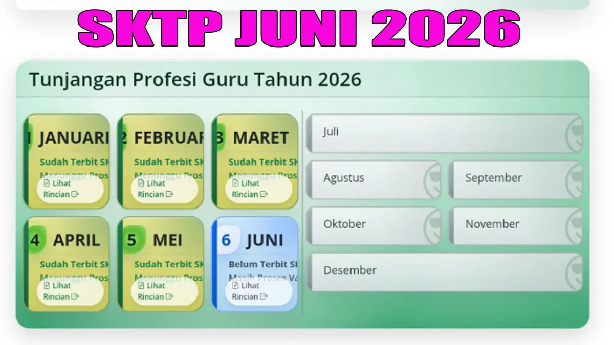 Info GTK 2026 Validasi Kelengkapan Data Berpengaruh Terhadap Proses Penerbitan SKTP Juni 2026 dan Penyaluran Tunjangan Profesi Guru
