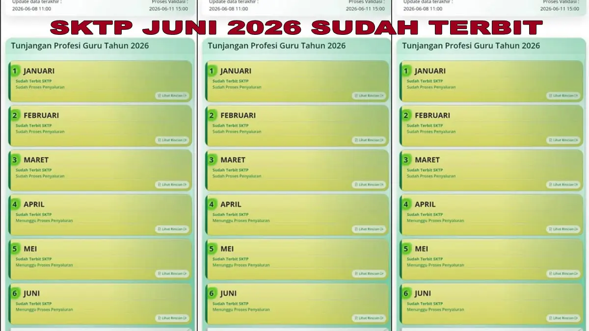 Kabar Baik Guru Sertifikasi! SKTP Juni 2026 Resmi Terbit, Ini Jadwal Cair TPG ke Rekening
