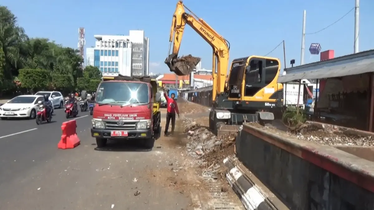 DITATA : Kawasan Simpang Lima Semarang, ditata Pemkot agar tidak lagi tergenang.
