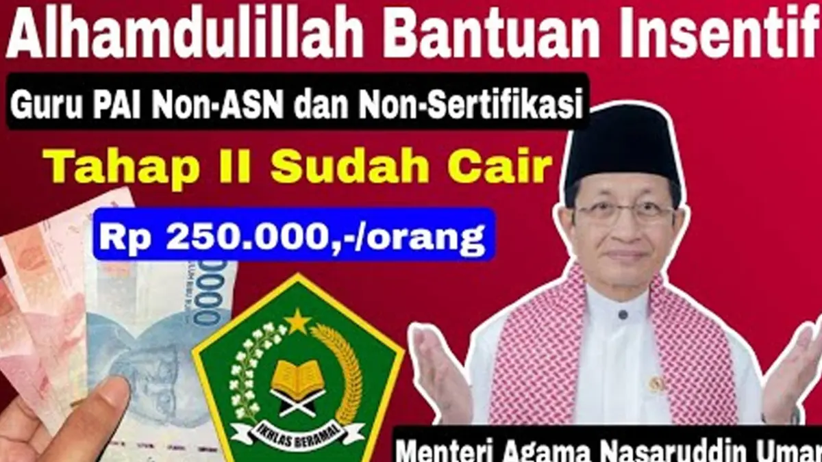 Ribuan Guru Pendidikan Agama Islam menerima bantuan insentif tahun 2026. Pemerintah berharap program ini dapat meningkatkan kesejahteraan dan kualitas pembelajaran.