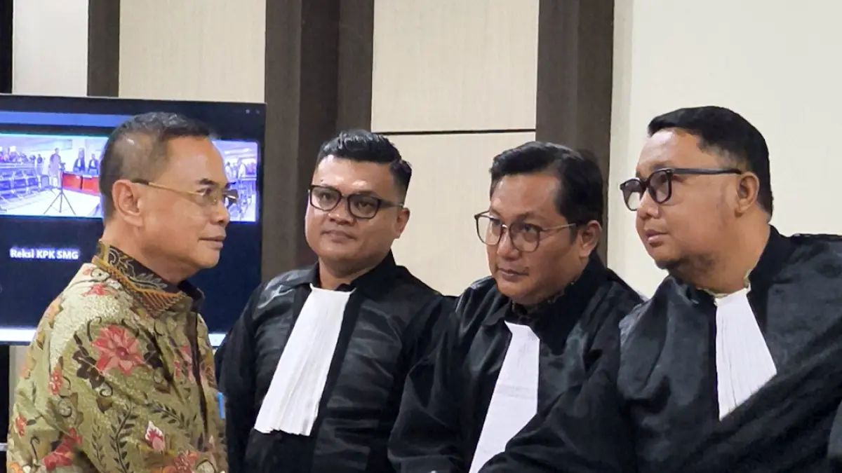 Terdakwa Sudewo menjalani sidang eksepsi di Pengadilan Tipikor Semarang, Senin (22/6/2026).