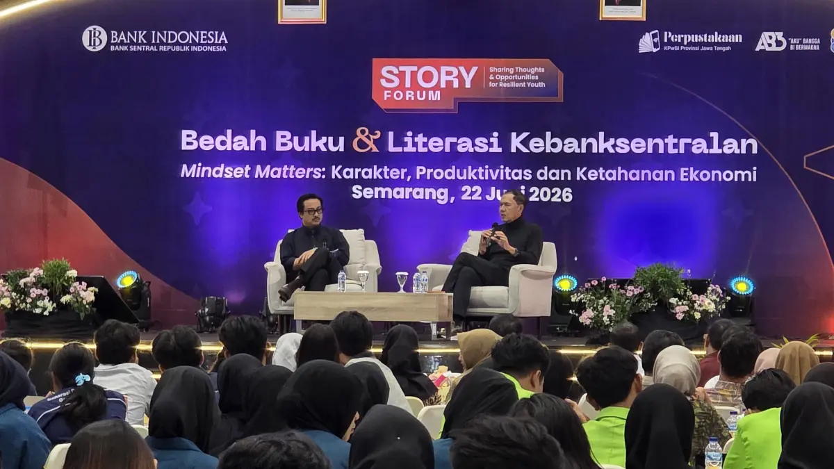 BI Jateng menggelar Bedah Buku dan Literasi Kebanksentralan bertema Mindset Matters: Karakter, Produktivitas dan Ketahanan Ekonomi di Muladi Dome Undip.
