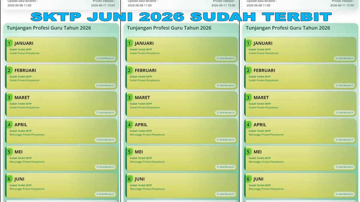 SKTP Juni 2026 Terbit: Ini 5 Langkah Cek Status TPG Melalui Link Resmi Guru info.gtk.kemdikbud.go.id
