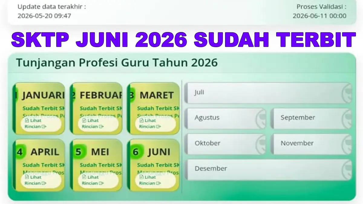 Bikin Guru Tersenyum Lebar! SKTP Juni 2026 Resmi Keluar, Pencairan TPG Ternyata Lebih Cepat!
