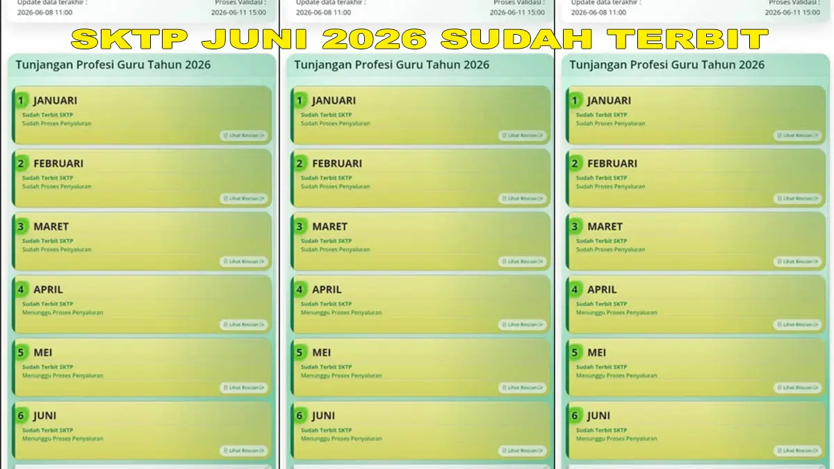 Wajib Cek Info GTK Malam Ini! SKTP Juni 2026 Resmi Terbit, Lakukan Ini Jika Dana Guru Belum Aman
