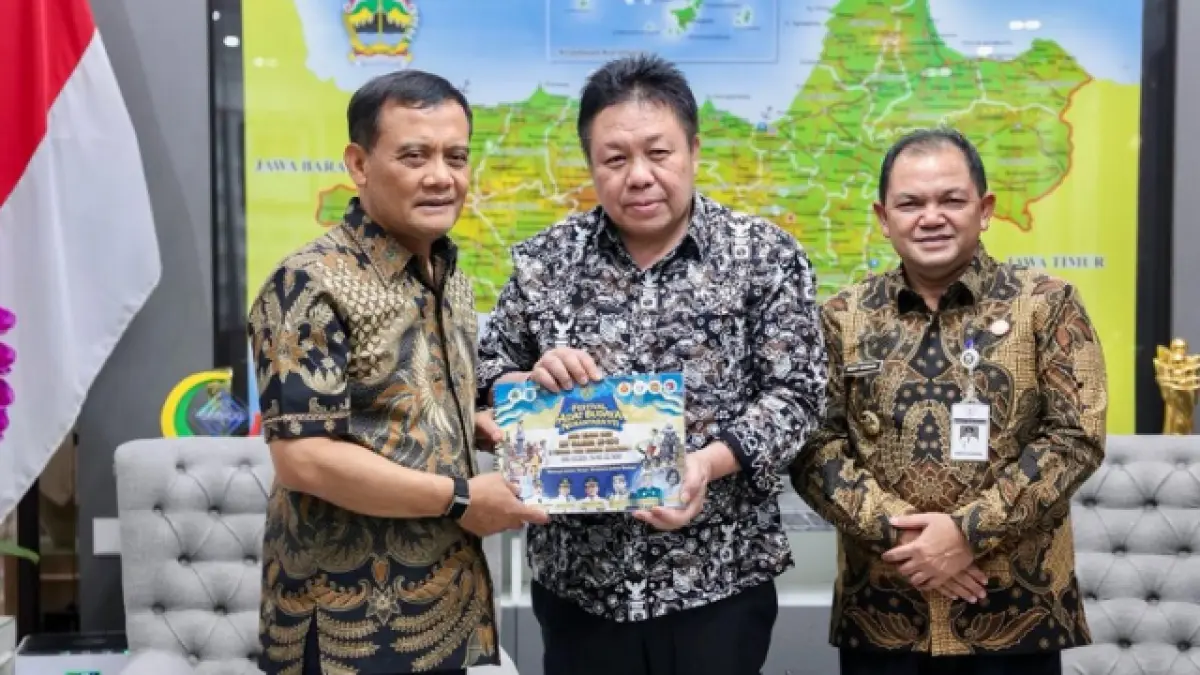 Luthfi saat menerima audiensi Bupati Semarang Ngesti Nugraha dan Ketua DPRD Kota Salatiga Dance Ishak Palit, di Kantor Gubernur Jawa Tengah, Kamis 25 Juni 2026.