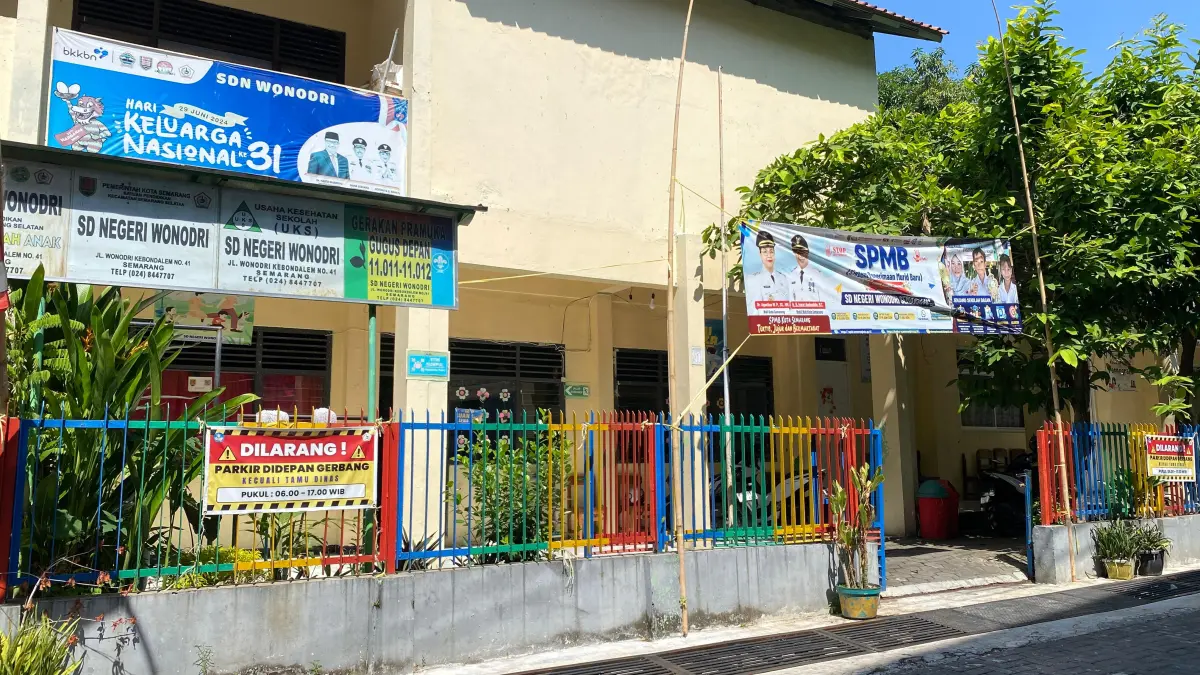 Suasana SDN Wonodri di Kelurahan Wonodri, Kecamatan Semarang Selatan, Kota Semarang, Jumat (26/6/2026).