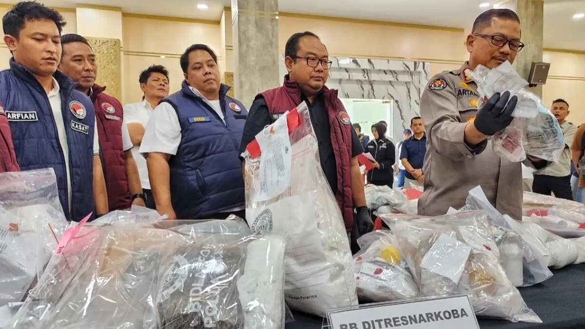 Barang bukti narkoba yang disita Direktorat Reserse Narkoba Polda Jateng selama Januari sampai Juni 2026 