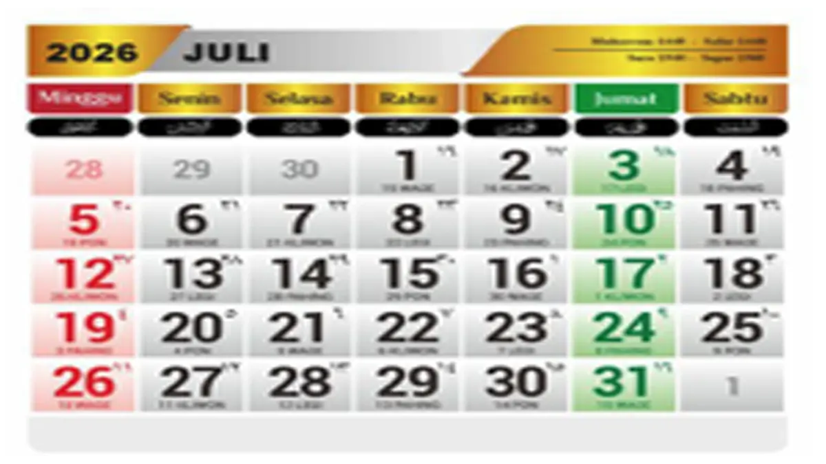 kalender juli 2026
