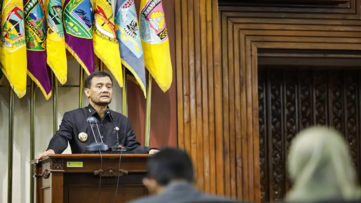Ahmad Luthfi hadir dalam rapat paripurna DPRD Jateng di Gedung Berlian Semarang pada, Rabu, 8 Juli 2026. (IST)