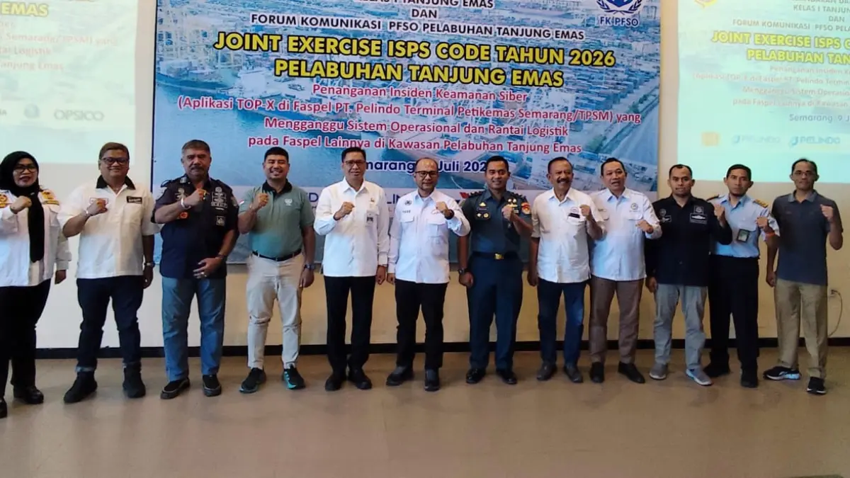 KSOP Kelas I Tanjung Emas Gelar Simulasi Hadapi Serangan Siber Maritim.