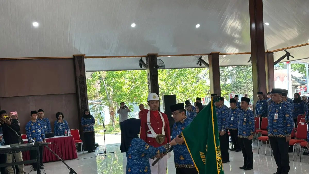 Sekretaris Daerah Kabupaten Semarang Valeanto Soekendro dikukuhkan sebagai Ketua Korpri Kabupaten Semarang periode 2026–2031 di Pendopo Rumah Dinas Bupati Semarang.