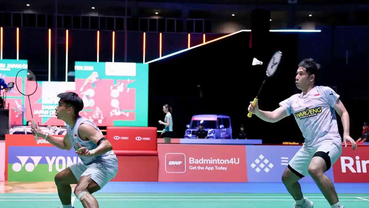 Unggulan keenam, Sabar Karyaman Gutama/Moh. Reza Pahlevi Isfahani harus berjuang keras untuk mengalahkan wakil Taipei, Chiu Hsiang Chieh/Wang Chi-Lin 21-18, 17-21, 21-16.