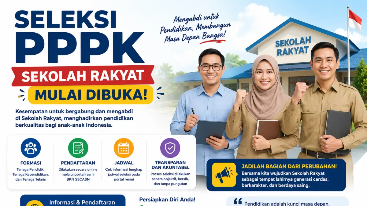 peserta PPPK Sekolah Rakyat 2026, jangan lewatkan informasi penting sebelum tes CAT.