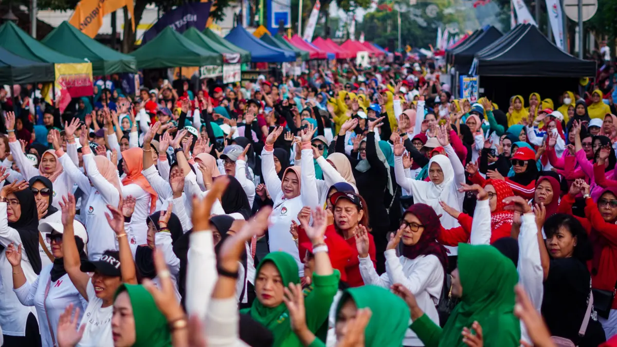 Ribuan warga ikuti senam bersama di CFD Salatiga