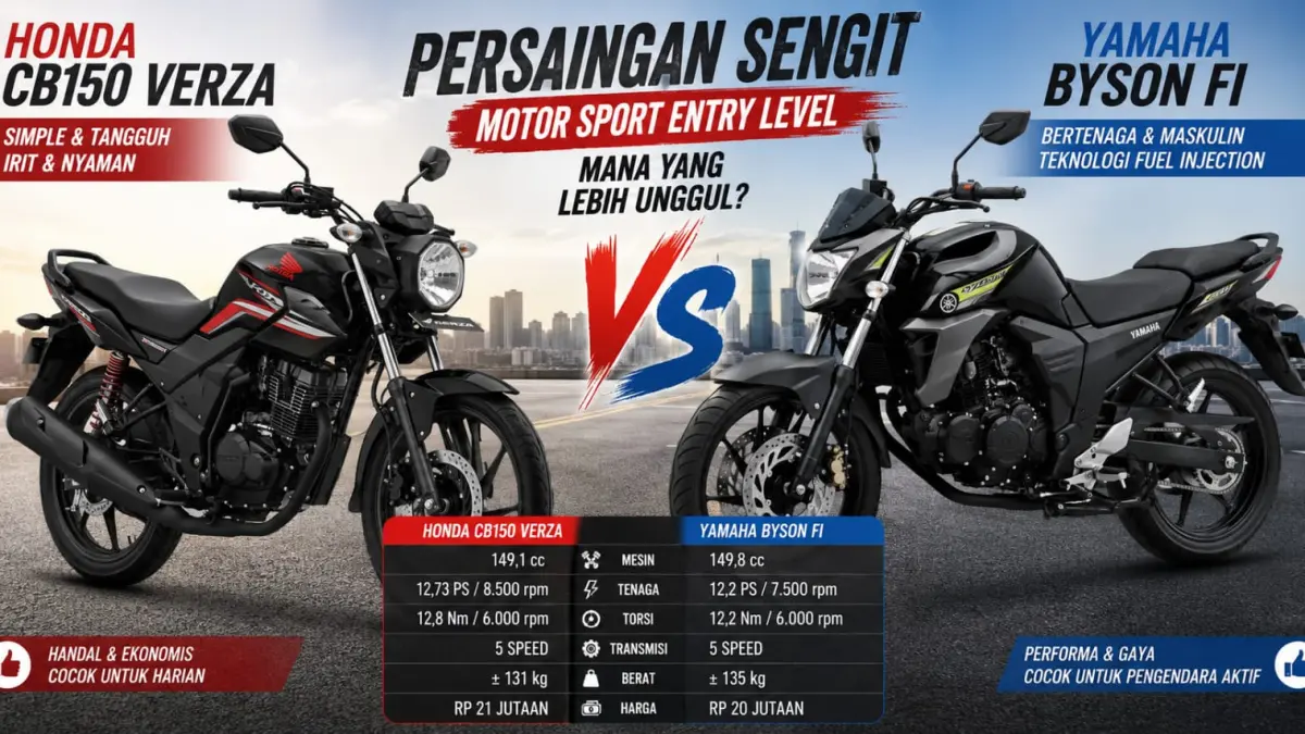 Yamaha Byson FI rival kuat Honda CB150 Verza. (ai/Sulistiono)