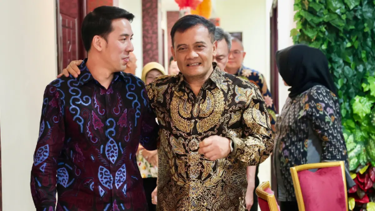 Pertemuan Ahmad Luthfi dengan Chief Operating Officer (COO) Sembcorp Industries Gareth Wong di Semarang, Selasa malam (21/7/2026).&nbsp;