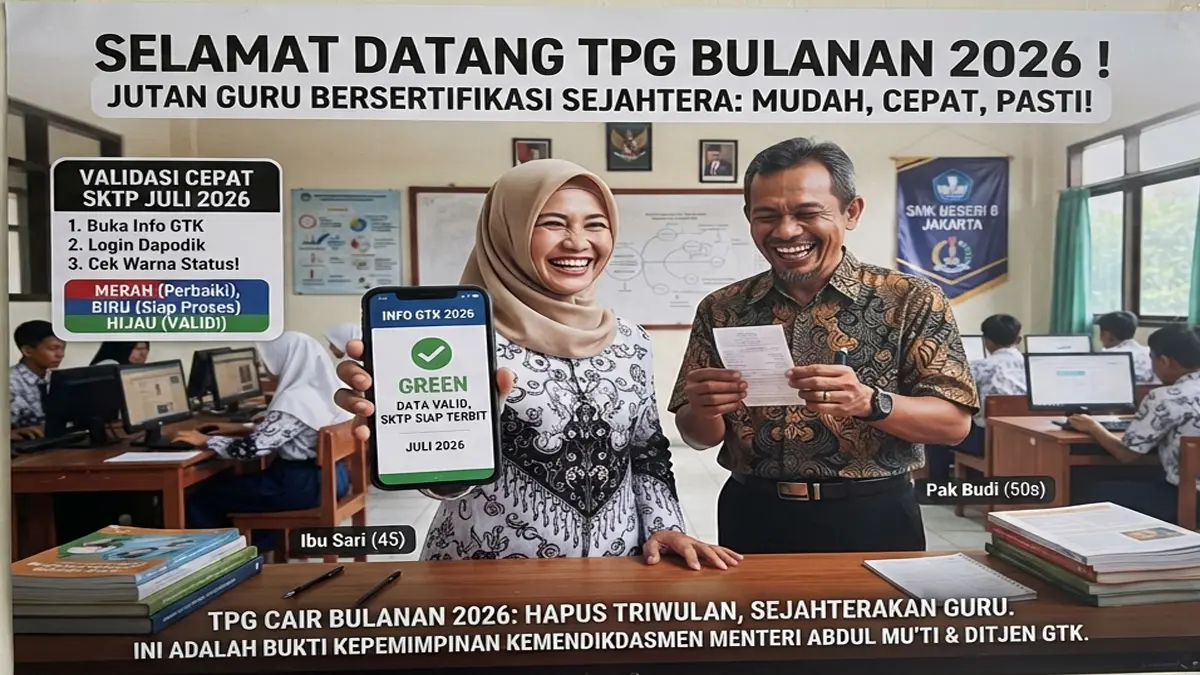 Uang TPG Segera Masuk Rekening! Ini Tanda Penting di Info GTK Juli 2026 yang Wajib Dicek Semua Guru