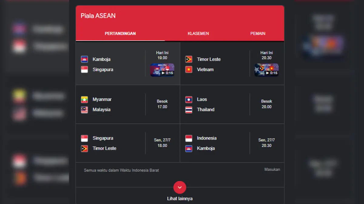 Piala AFF 2026 resmi dimulai hari ini. Simak jadwal lengkap pertandingan, lawan Timnas Indonesia, klasemen grup, dan agenda fase grup terbaru.