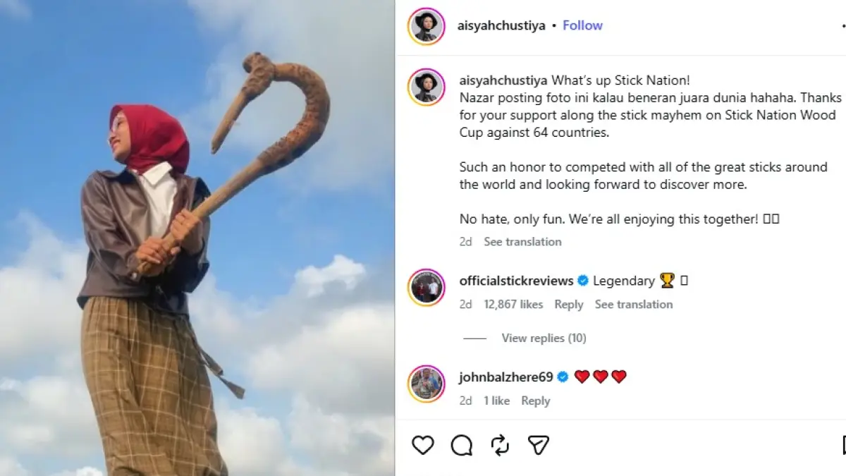 Postingan Aisyah Chustiya pada akun instagramnya. (ig@aisyahchustiya)