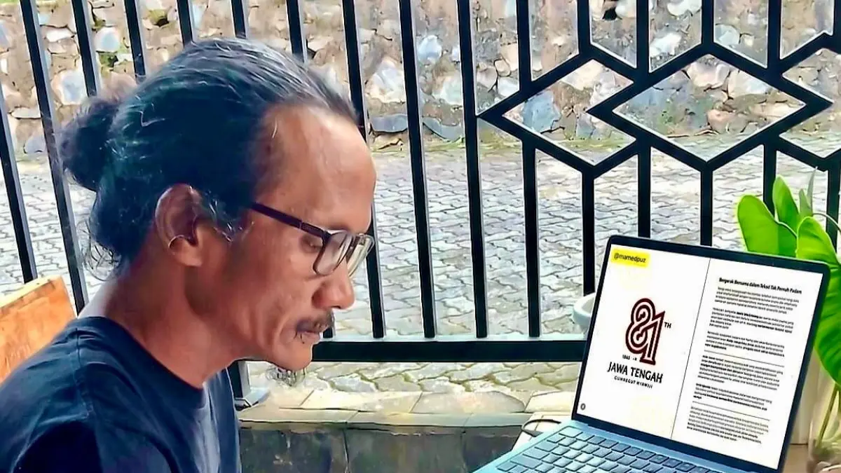 Desain karya Achmad Nugroho dengan tema "Gumregut Nyawiji" sebagai logo resmi Hari Jadi ke-81 Provinsi Jawa Tengah. 